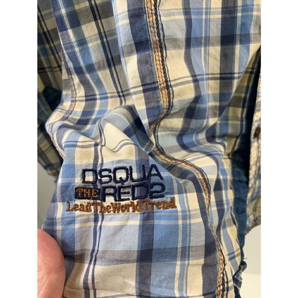 DSQUARED2 Long Sleeve Plaid Buttoned Shirt Size XXL - Picture 6 of 12